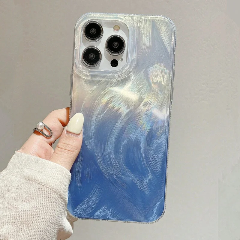 Samsung Galaxy A55 - เคสโทรศัพท์ลายท้องฟ้าประดับดาวสีน้ำเงินไล่เฉดแบบกลิตเตอร์ สำหรับ Samsung Galaxy S26 S25