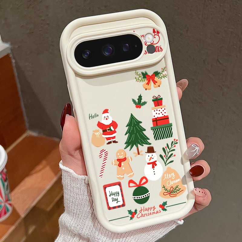 Google Pixel 9 - เคสโทรศัพท์ลายคริสต์มาสสุดน่ารัก ผลิตจาก TPU นิ่ม สำหรับ Google
